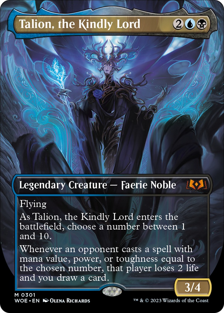 Talion, the Kindly Lord (Borderless Alternate Art) [Wilds of Eldraine] [Foil]
