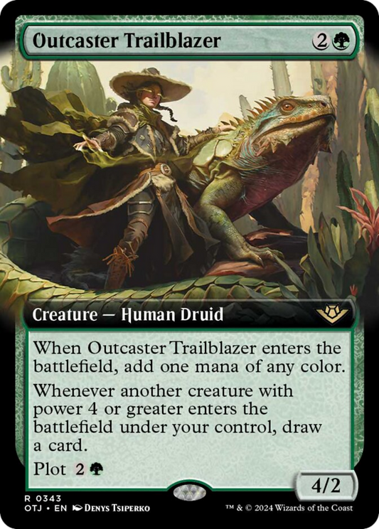 Outcaster Trailblazer (Extended Art) [Outlaws of Thunder Junction] [Foil]
