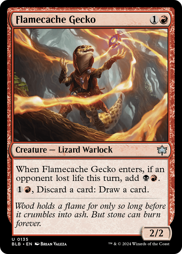 Flamecache Gecko [Bloomburrow] [Foil]