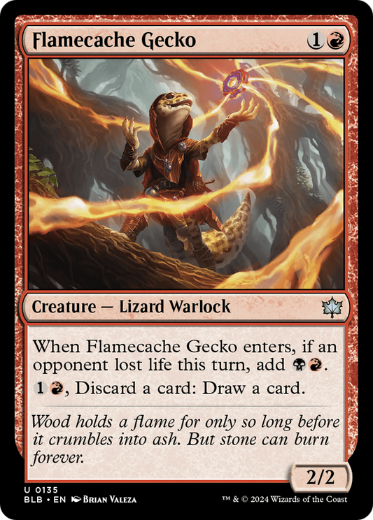 Flamecache Gecko [Bloomburrow] [Foil]