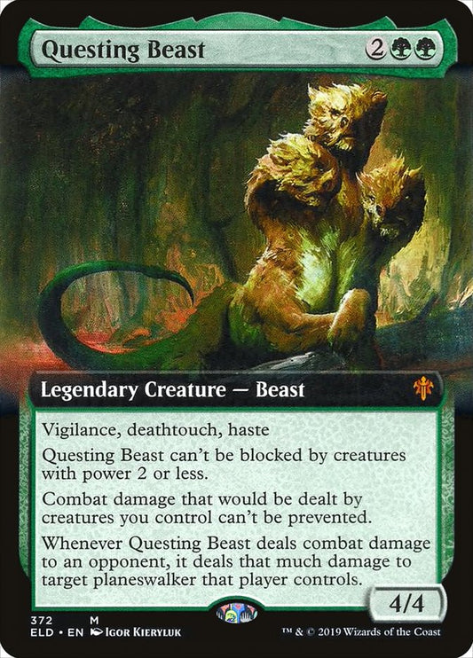 Questing Beast (Extended Art) [Throne of Eldraine] [Foil]