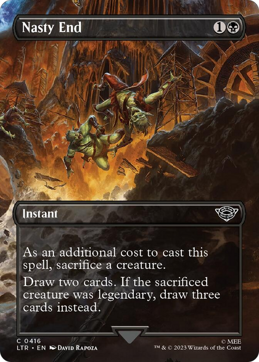 Nasty End (Borderless Alternate Art) [The Lord of the Rings: Tales of Middle-Earth] [Foil]
