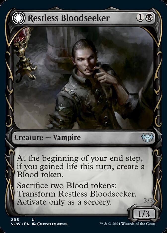 Restless Bloodseeker // Bloodsoaked Reveler (Showcase Fang Frame) [Innistrad: Crimson Vow] [Foil]