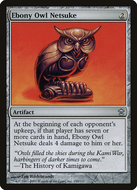 Ebony Owl Netsuke [Saviors of Kamigawa] [Foil]
