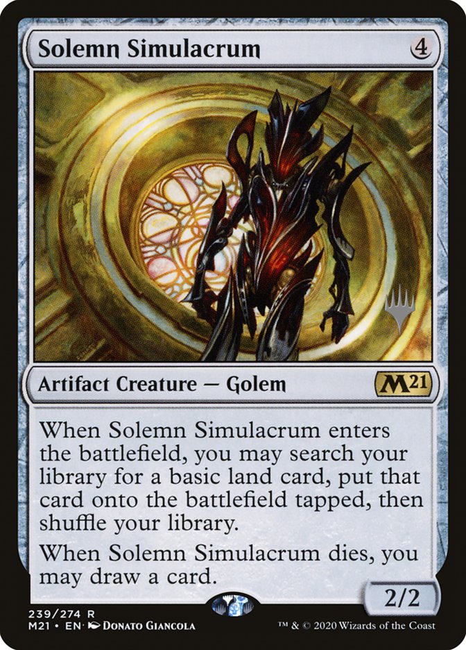 Solemn Simulacrum (Promo Pack) [Core Set 2021 Promos] [Foil]