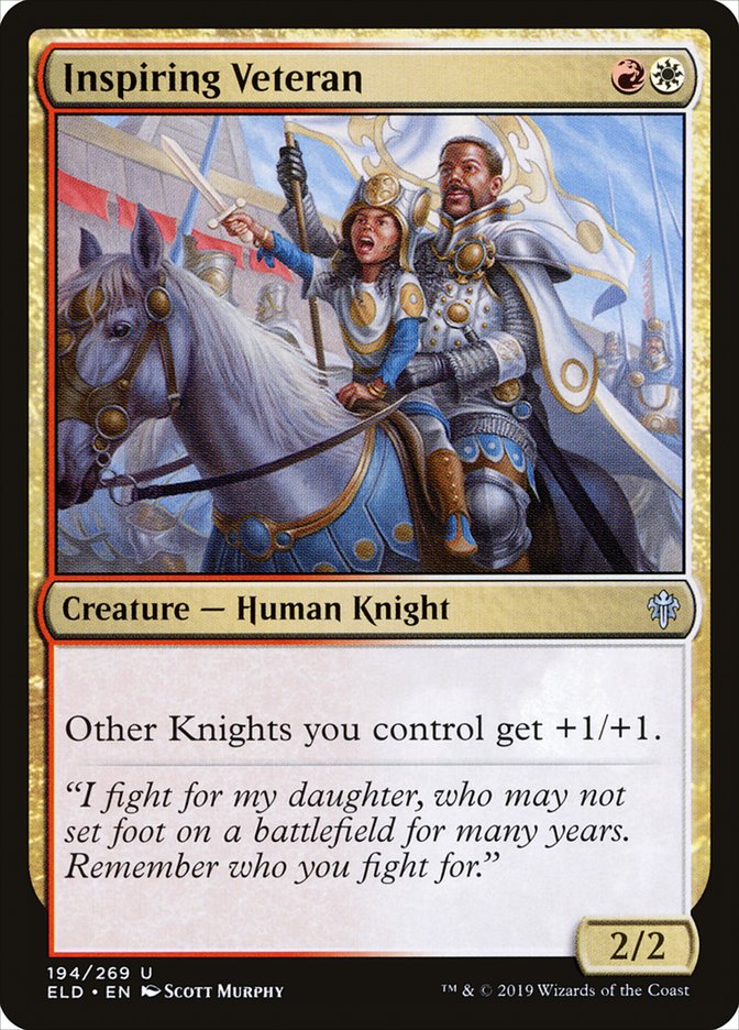 Inspiring Veteran [Throne of Eldraine] [Foil]