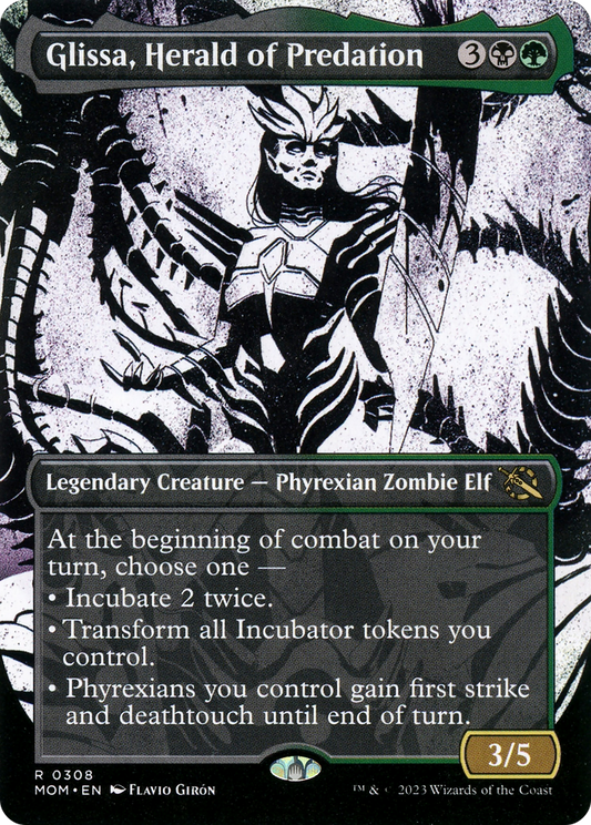 Glissa, Herald of Predation (Showcase Planar Booster Fun) [March of the Machine] [Foil]