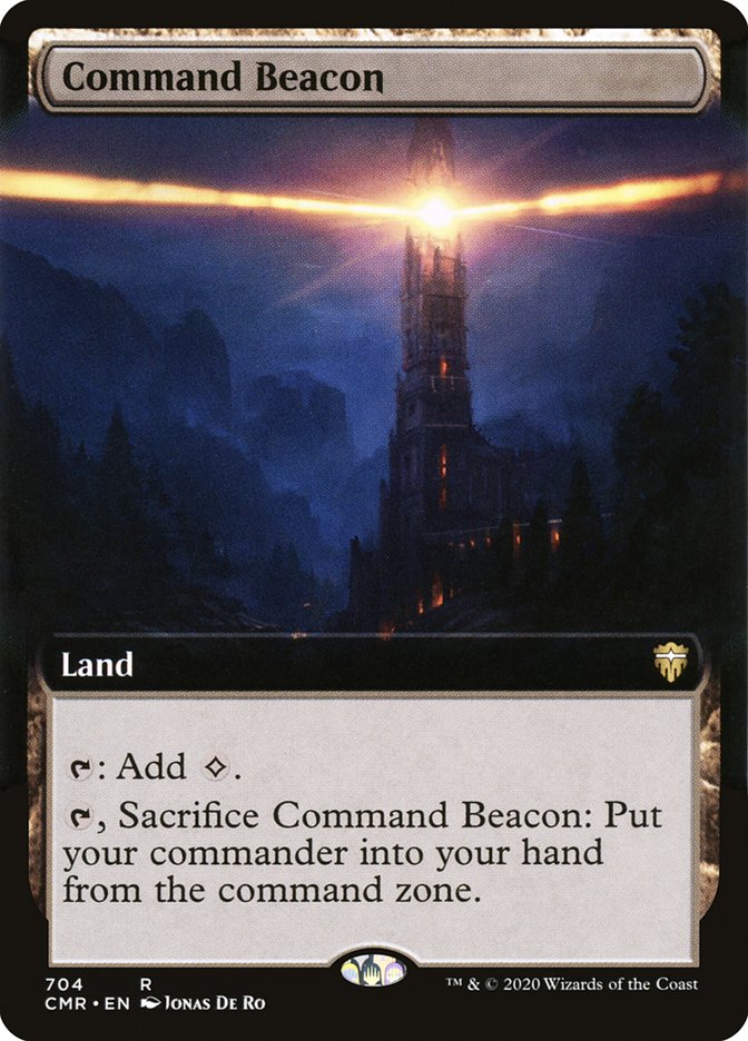 Command Beacon (Extended Art) [Commander Legends] [Foil]