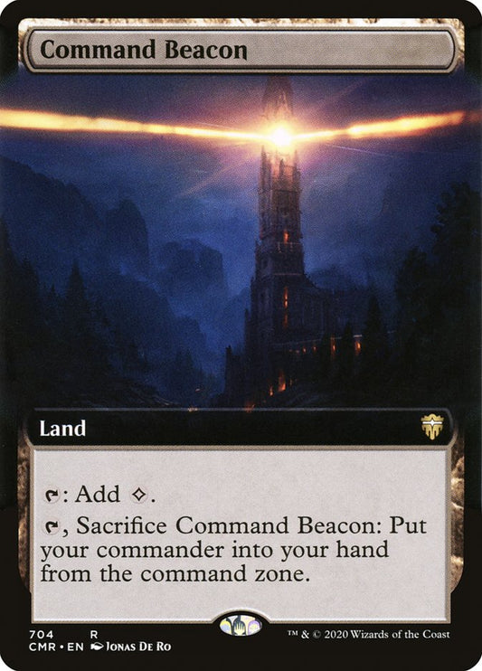 Command Beacon (Extended Art) [Commander Legends] [Foil]