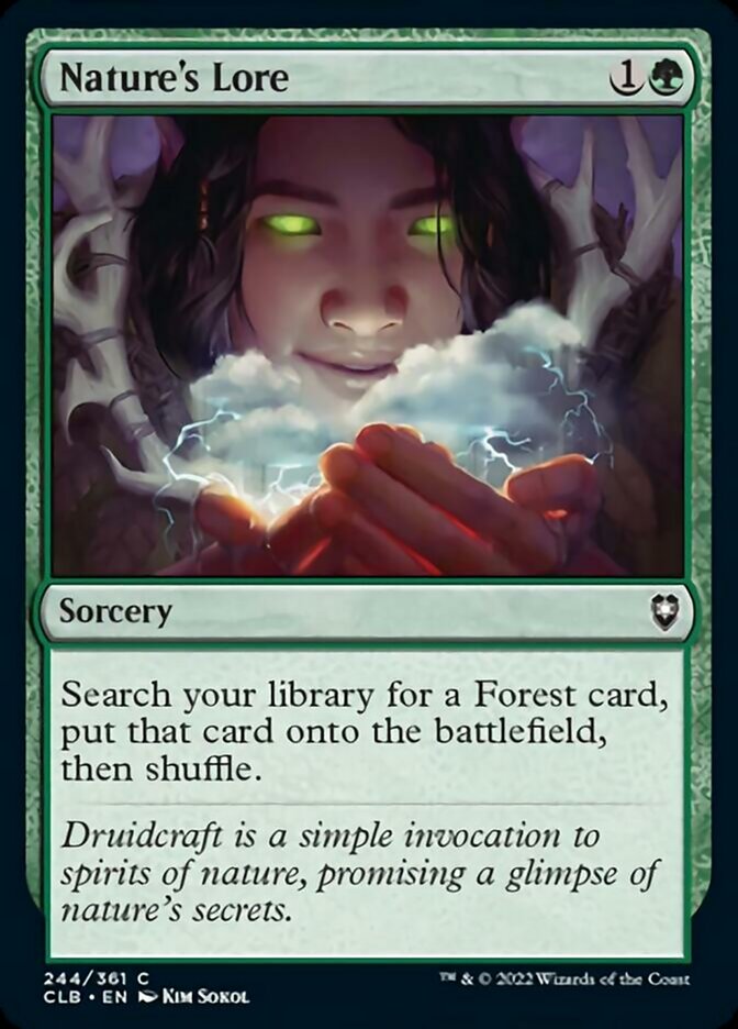 Nature's Lore [Commander Legends: Battle for Baldur's Gate] [Foil]
