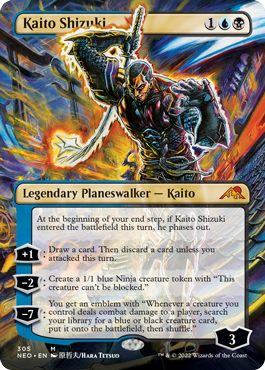 Kaito Shizuki (Borderless) [Kamigawa: Neon Dynasty] [Foil]