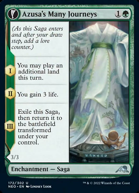 Azusa's Many Journeys // Likeness of the Seeker [Kamigawa: Neon Dynasty] [Foil]