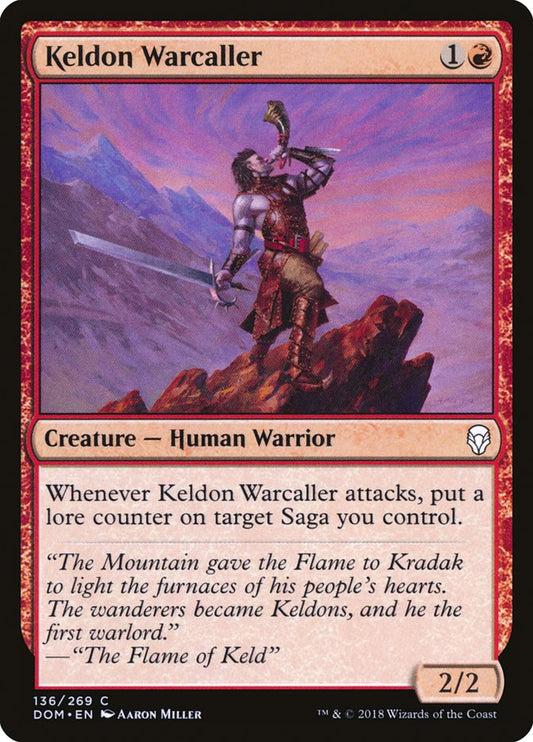 Keldon Warcaller [Dominaria] [Foil]