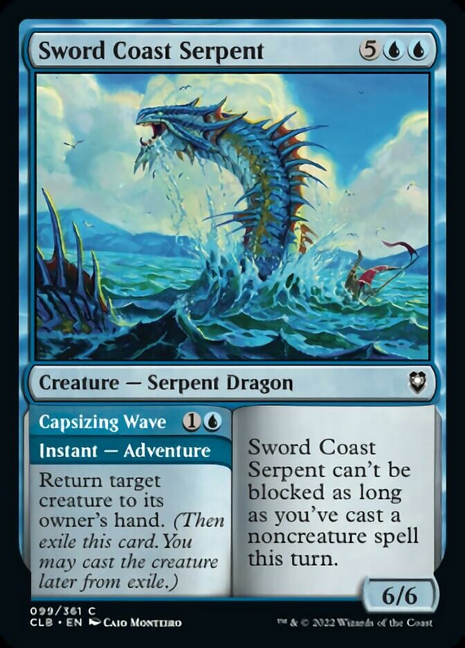 Sword Coast Serpent // Capsizing Wave [Commander Legends: Battle for Baldur's Gate] [Foil]