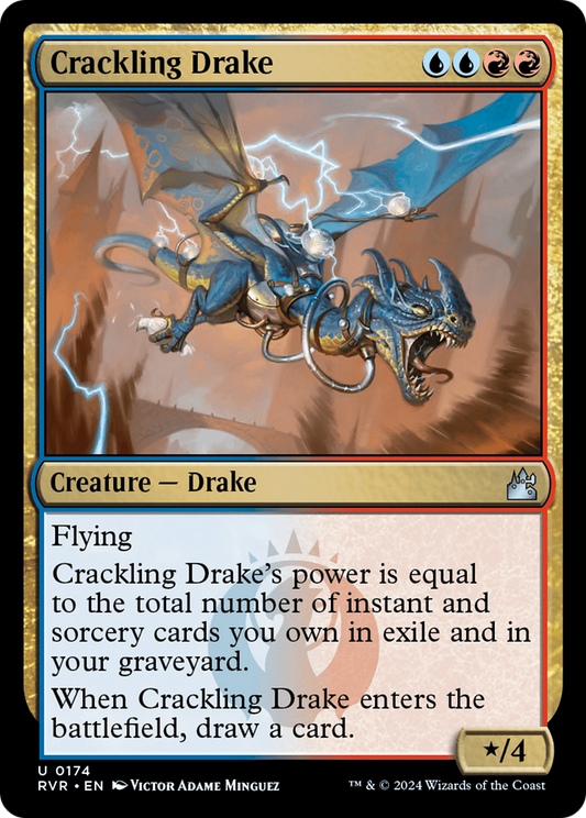 Crackling Drake [Ravnica Remastered] [Foil]