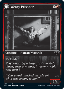 Weary Prisoner // Wrathful Jailbreaker [Innistrad: Double Feature] [Foil]