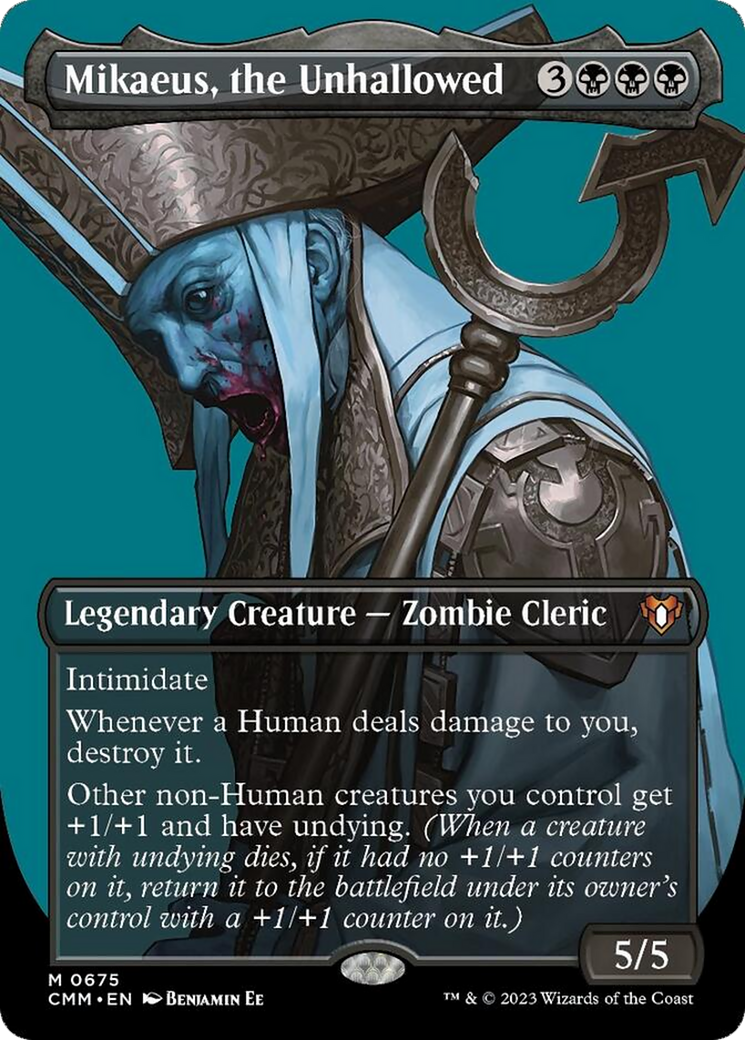 Mikaeus, the Unhallowed (Borderless Profile) [Commander Masters] [Foil]