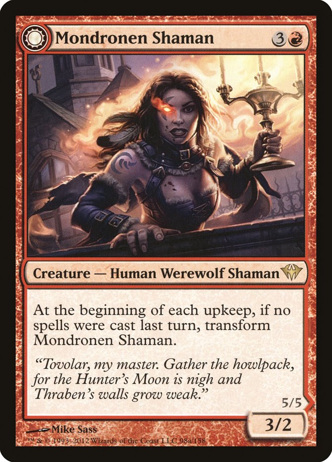 Mondronen Shaman // Tovolar's Magehunter [Dark Ascension] [Foil]