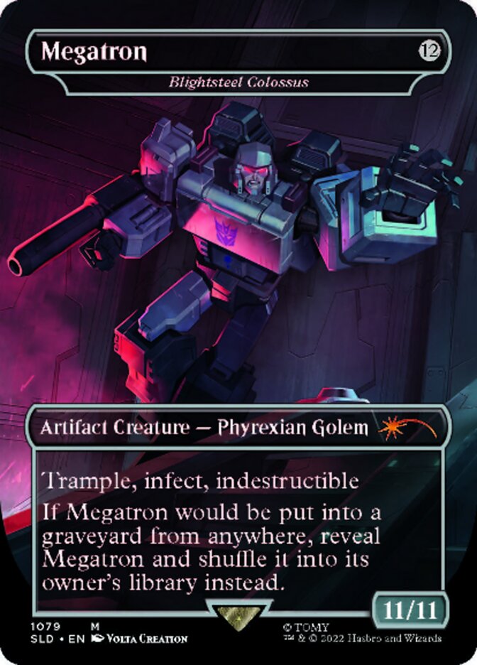 Blightsteel Colossus - Megatron (Borderless) [Secret Lair Drop Series] [Foil]