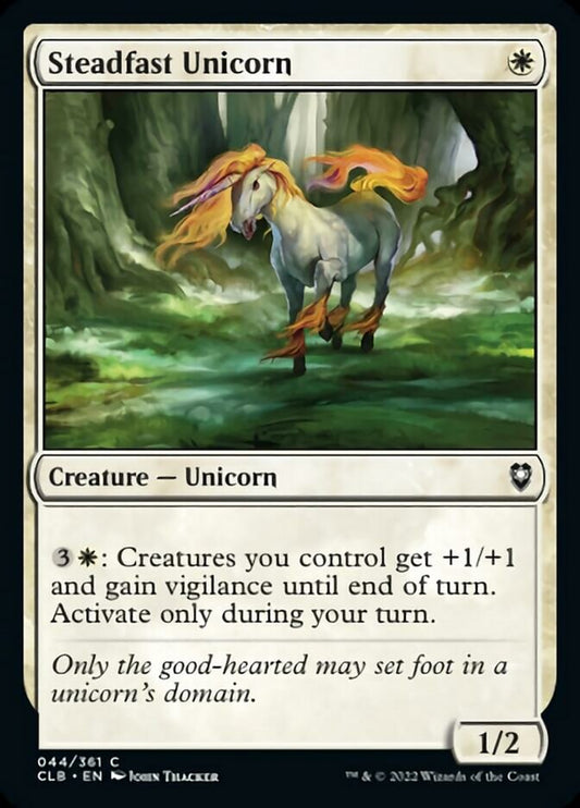 Steadfast Unicorn [Commander Legends: Battle for Baldur's Gate] [Foil]