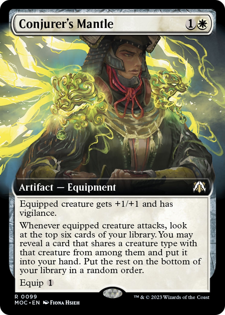 Conjurer's Mantle (Extended Art) [March of the Machine Commander] [Foil]