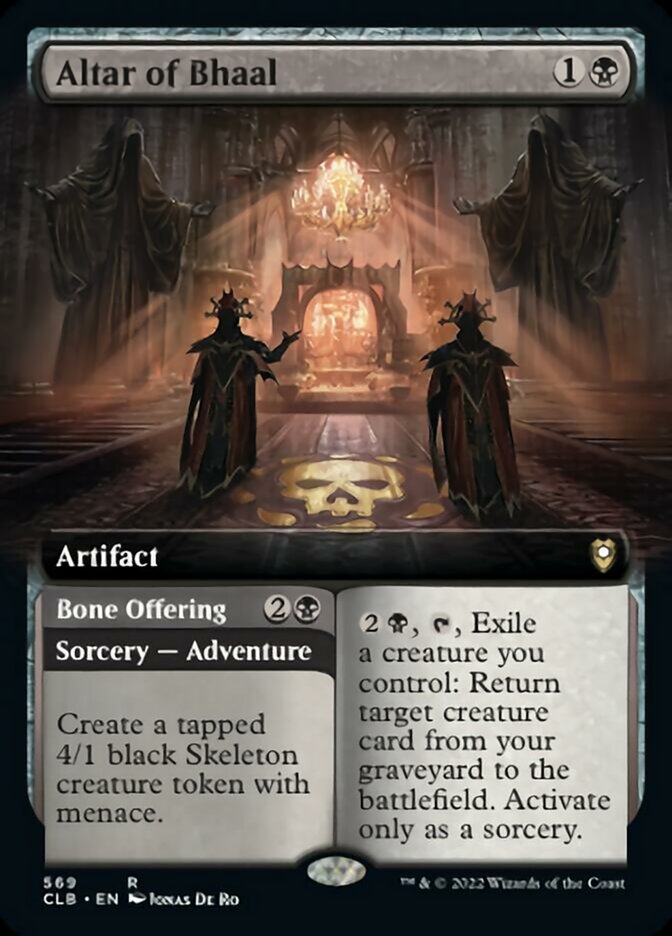 Altar of Bhaal // Bone Offering (Extended Art) [Commander Legends: Battle for Baldur's Gate] [Foil]