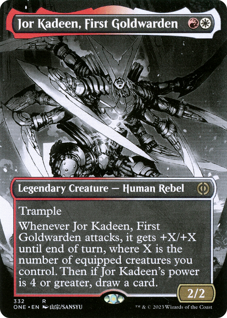 Jor Kadeen, First Goldwarden (Borderless Manga) [Phyrexia: All Will Be One] [Foil]
