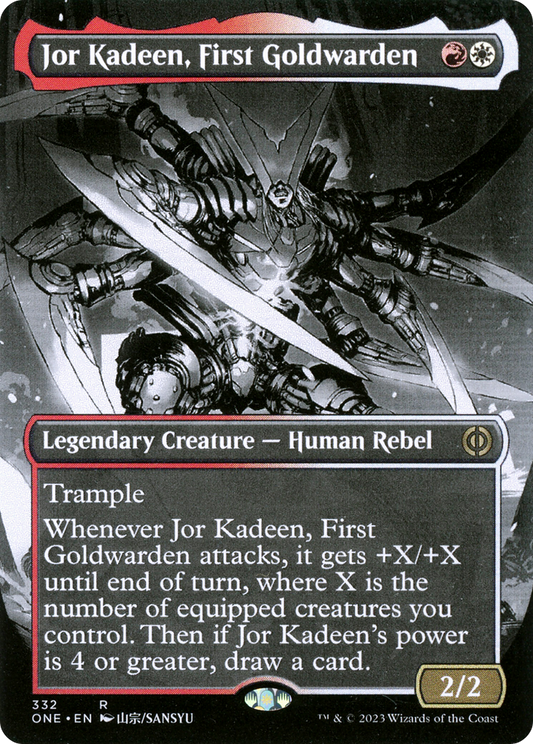 Jor Kadeen, First Goldwarden (Borderless Manga) [Phyrexia: All Will Be One] [Foil]