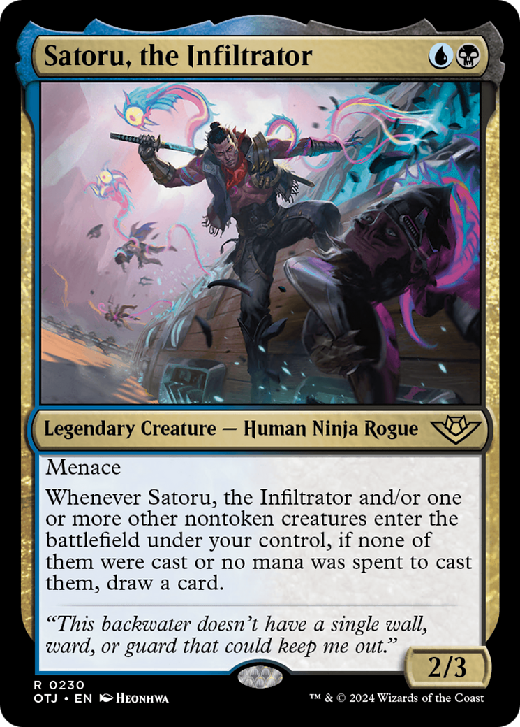 Satoru, the Infiltrator [Outlaws of Thunder Junction] [Foil]