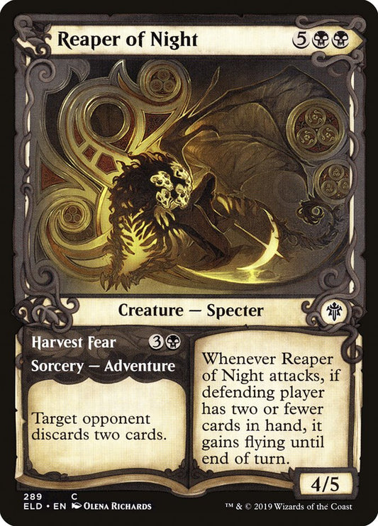 Reaper of Night // Harvest Fear (Showcase) [Throne of Eldraine] [Foil]