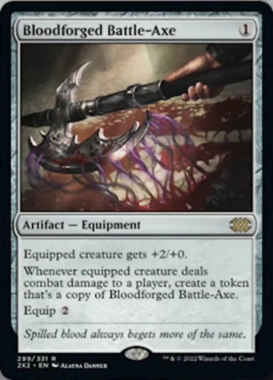 Bloodforged Battle-Axe [Double Masters 2022] [Foil]