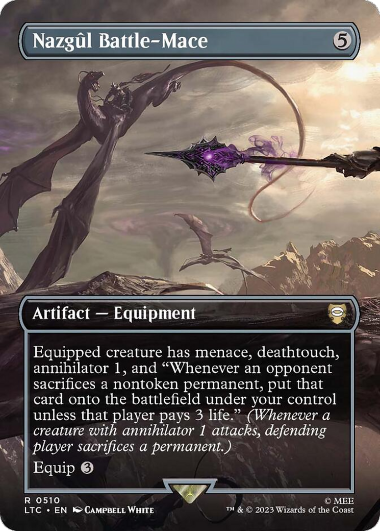 Nazgul Battle-Mace (Borderless) [The Lord of the Rings: Tales of Middle-Earth Commander] [Foil]
