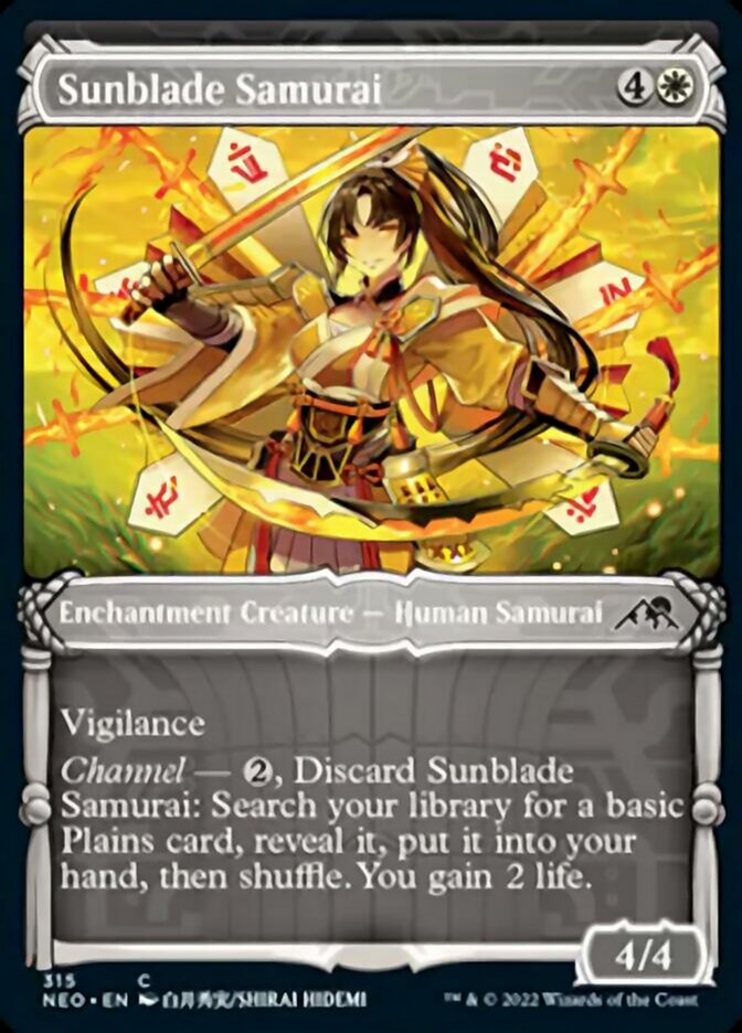 Sunblade Samurai (Showcase Samurai) [Kamigawa: Neon Dynasty] [Foil]