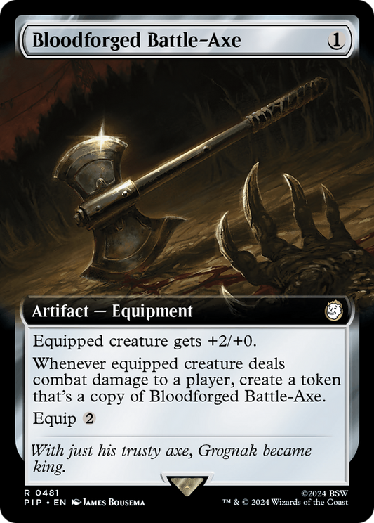 Bloodforged Battle-Axe (Extended Art) [Fallout] [Foil]