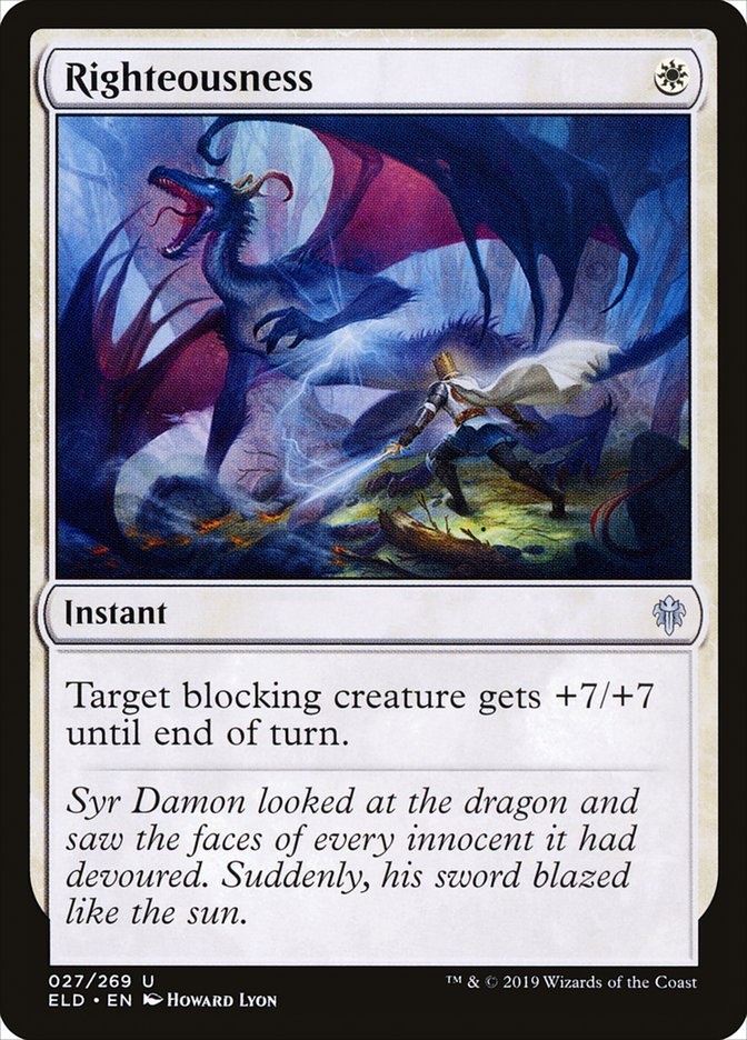 Righteousness [Throne of Eldraine] [Foil]