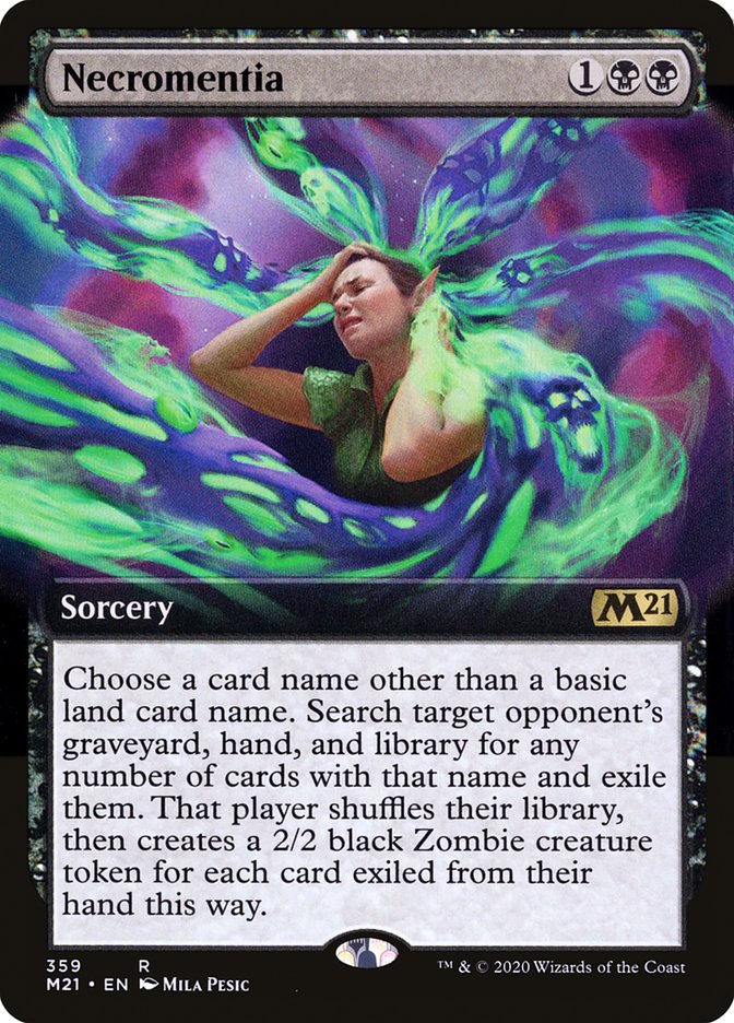 Necromentia (Extended Art) [Core Set 2021] [Foil]