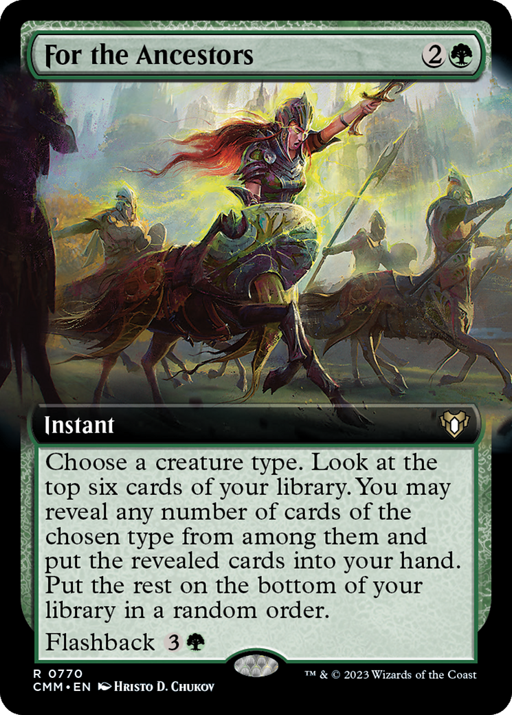 For the Ancestors (Extended Art) [Commander Masters] [Foil]