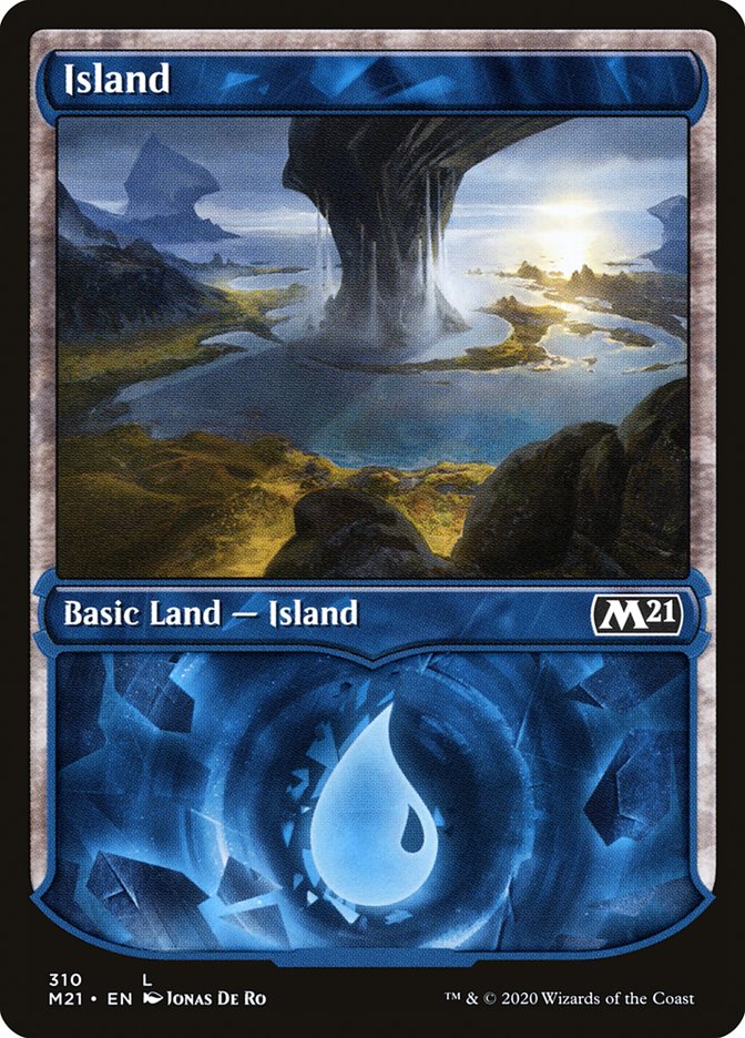 Island (310) (Showcase) [Core Set 2021] [Foil]
