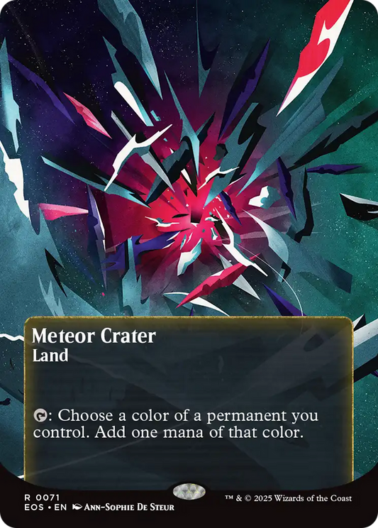 Meteor Crater (0071) (Borderless) [Edge of Eternities: Stellar Sights] [Foil]