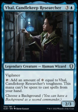 Vhal, Candlekeep Researcher [Commander Legends: Battle for Baldur's Gate] [Foil]