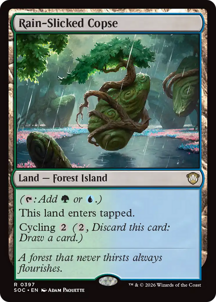 Rain-Slicked Copse [Secrets of Strixhaven Commander] [Foil]