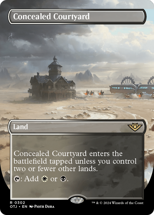 Concealed Courtyard (Borderless) [Outlaws of Thunder Junction] [Foil]