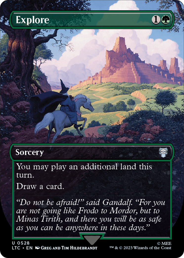 Explore (Borderless) [The Lord of the Rings: Tales of Middle-Earth Commander] [Foil]