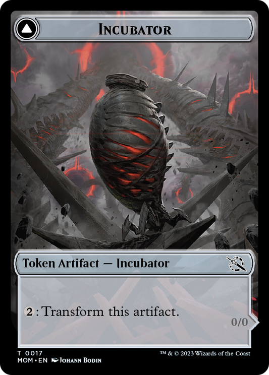 Incubator // Phyrexian (17) Double-Sided Token [March of the Machine Tokens] [Foil]