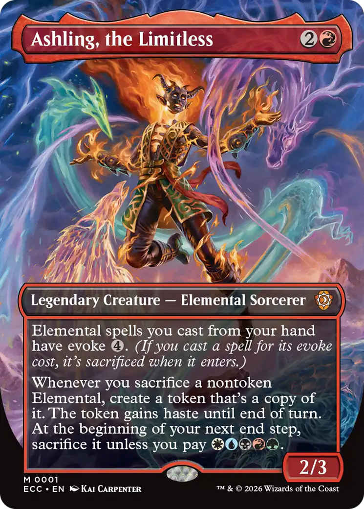 Ashling, the Limitless (Borderless) [Lorwyn Eclipsed Commander] [Foil]