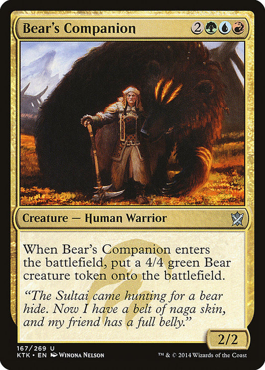 Bear's Companion [Khans of Tarkir] [Foil]