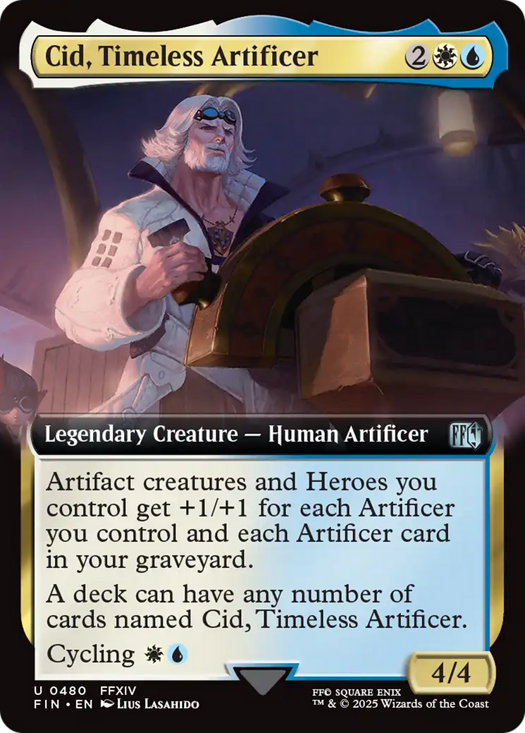 Cid, Timeless Artificer (Extended Art) [FINAL FANTASY] [Foil]