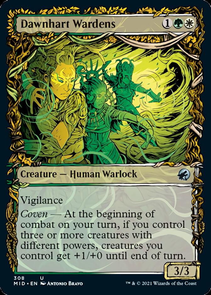 Dawnhart Wardens (Showcase Equinox) [Innistrad: Midnight Hunt] [Foil]