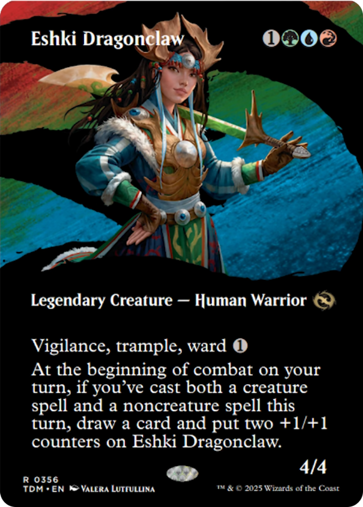 Eshki Dragonclaw (Borderless) [Tarkir: Dragonstorm] [Foil]
