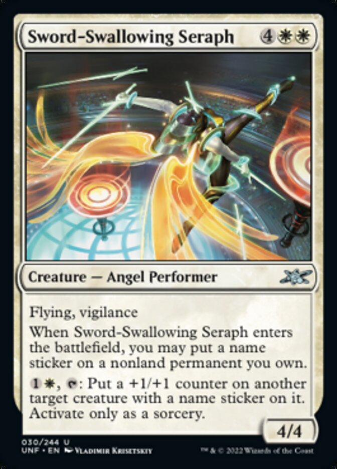 Sword-Swallowing Seraph [Unfinity] [Foil]